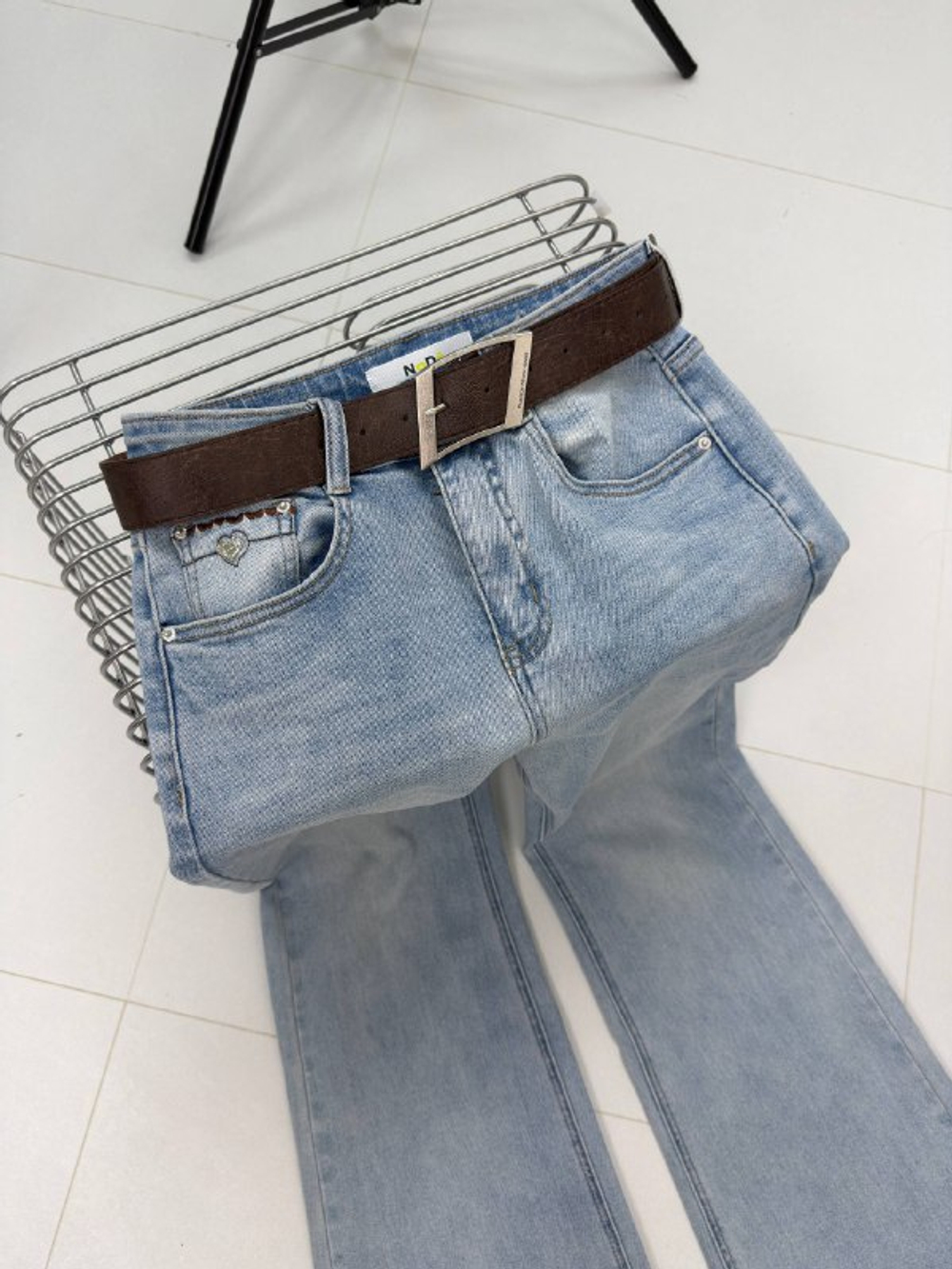 Брюки джинсовые женские артикул 8750 цвет "голубой"