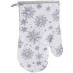 Прихватка в наборе с варежкой «Снежинка» цвет серебряный, 17,5*17,5 см и 27*17 см