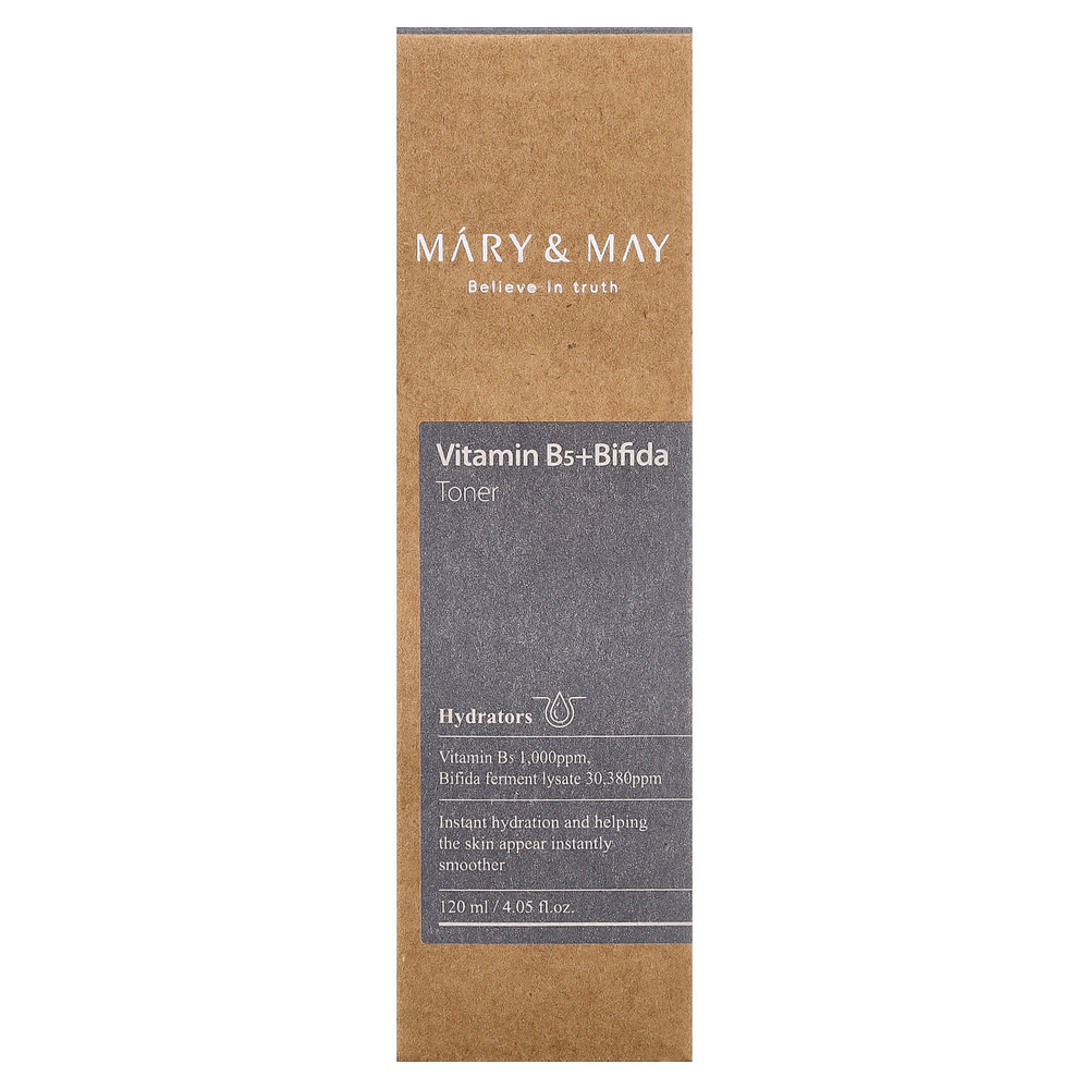 Mary & May, тонер с витамином B5 и бифидобактериями, 120 мл (4,05 жидк. унции)