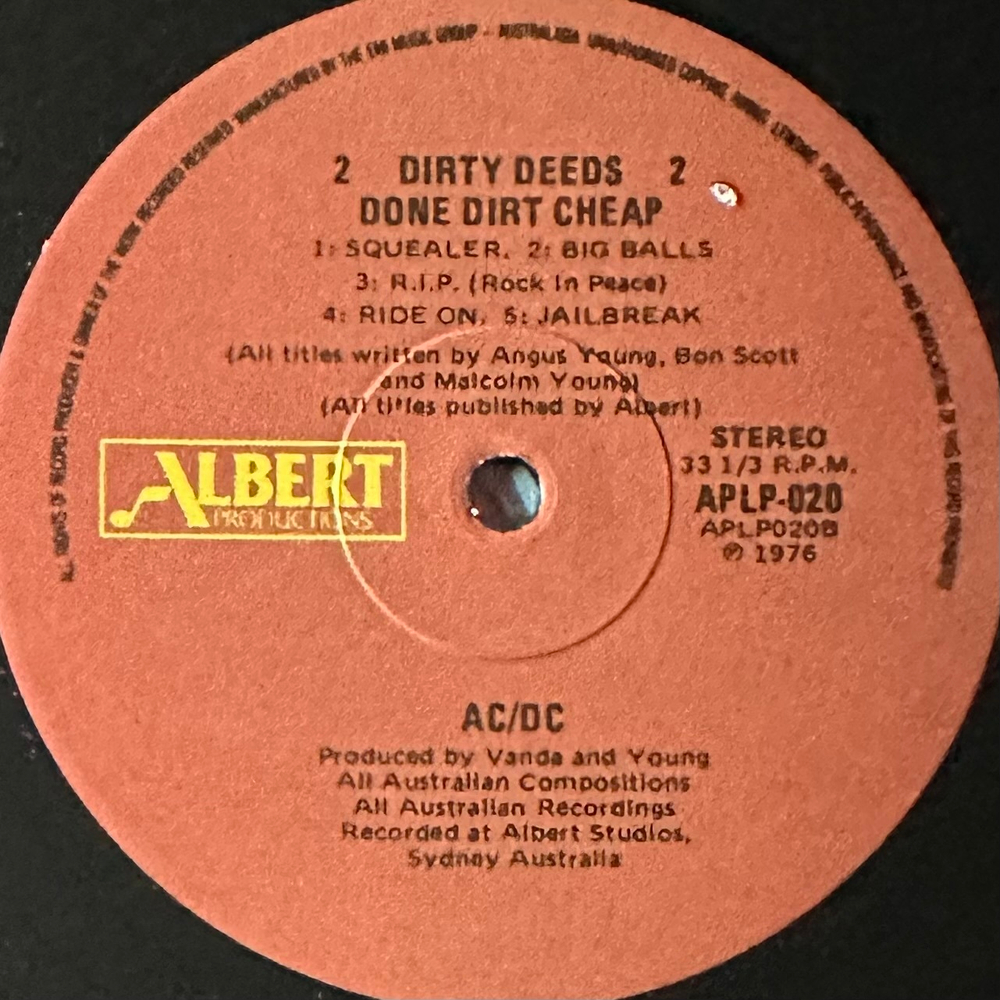 AC/DC- Dirty Deeds Done Dirt Cheap (Европа)