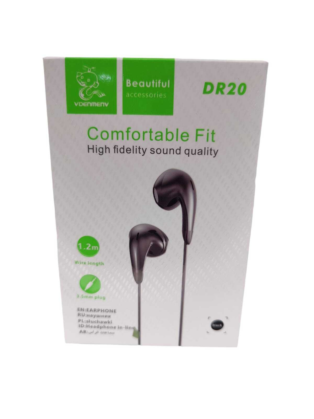Наушники с микрофоном DENMEN DR20 (черный)