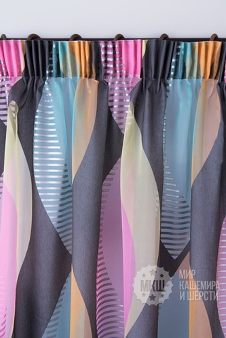 Легкие шторы: ВЕГАС (арт. BL01-234-01)  - (140х270)х2 см.  - (Возможна высота 250 см.) - серые