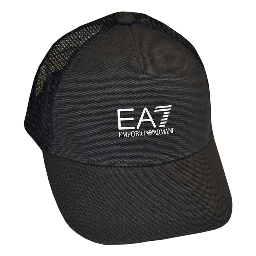 Теннисная кепка EA7 Man Woven Baseball Hat - ebony/white