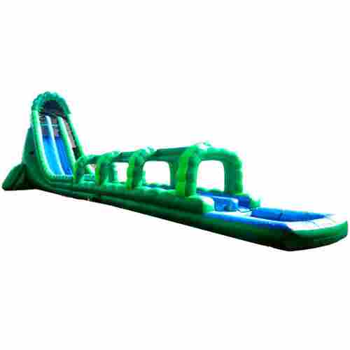 Надувная водная горка с бассейном «В пасти крокодила», 29*6*10 м