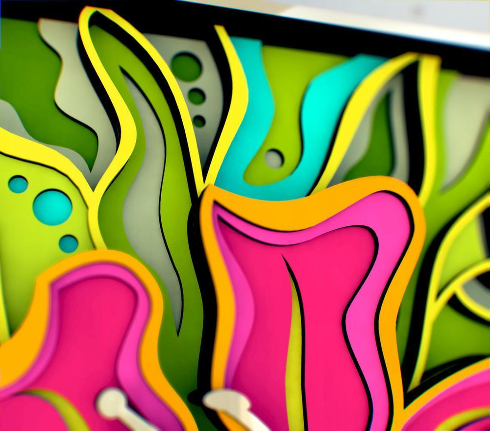 Экзотический цветок от SamCraft - сборные объемные 3D картины из дерева своими руками