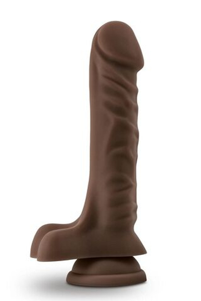 Коричневый фаллоимитатор The DJ - 22,8 см. (Цвет: коричневый)