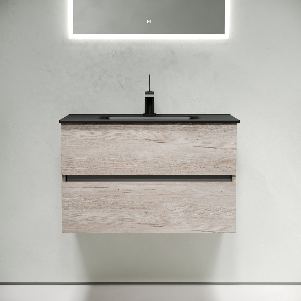 Тумба подвесная под раковину Sancos Urban, дуб галифакс натуральный 790х450х550