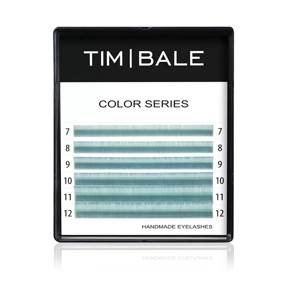 Ресницы цветные TimBale Emerald, 6 линий, MIX