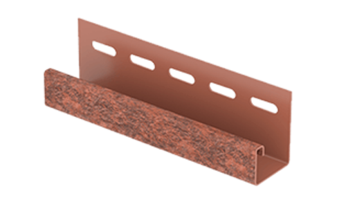 J-планка Стоун-хаус Кирпич Красный