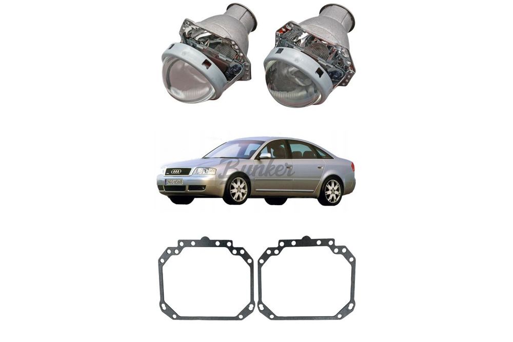 Готовый комплект для замены штатных линз Audi A6 C5 Рестайлинг 2001-2005