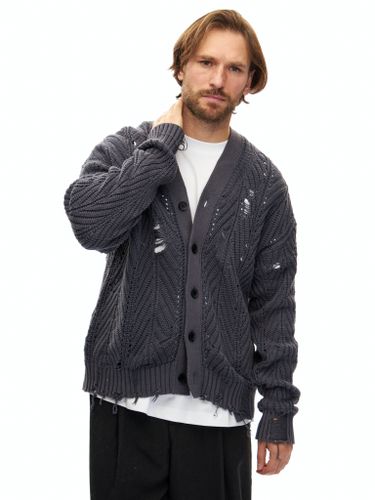 Графитовый хлопковый кардиган Sublimation с перфорацией