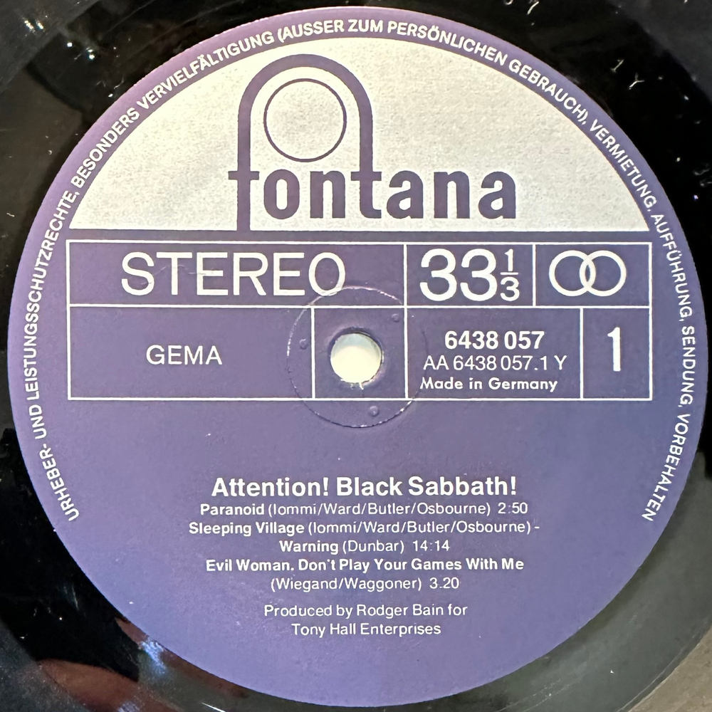 Black Sabbath - Attention! Black Sabbath! (Германия)