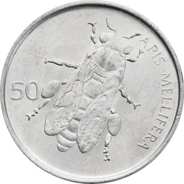 50 стотинов 1992 Словения. Медоносная пчела