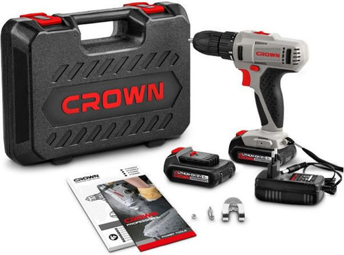 Шуруповерт аккумуляторный Crown CT21052LH BMC, серый
