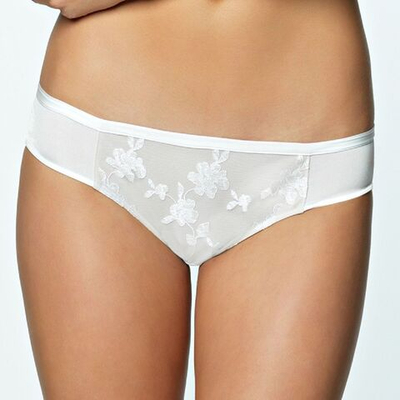 Женственные трусы-бикини с низкой посадкой (Размер: L) (Цвет: белый)