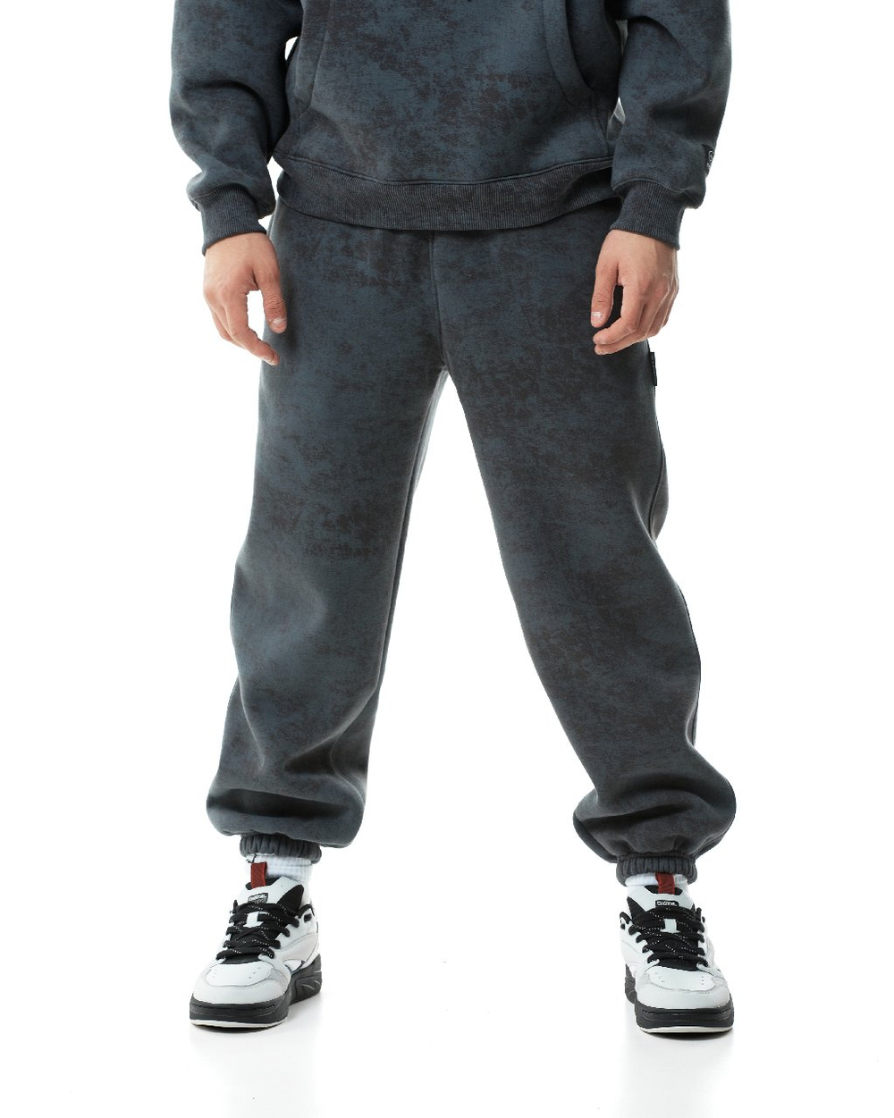 Штаны THE BAD FRIENDS Basic fit WRM графит Ш4 начес flecee винтаж