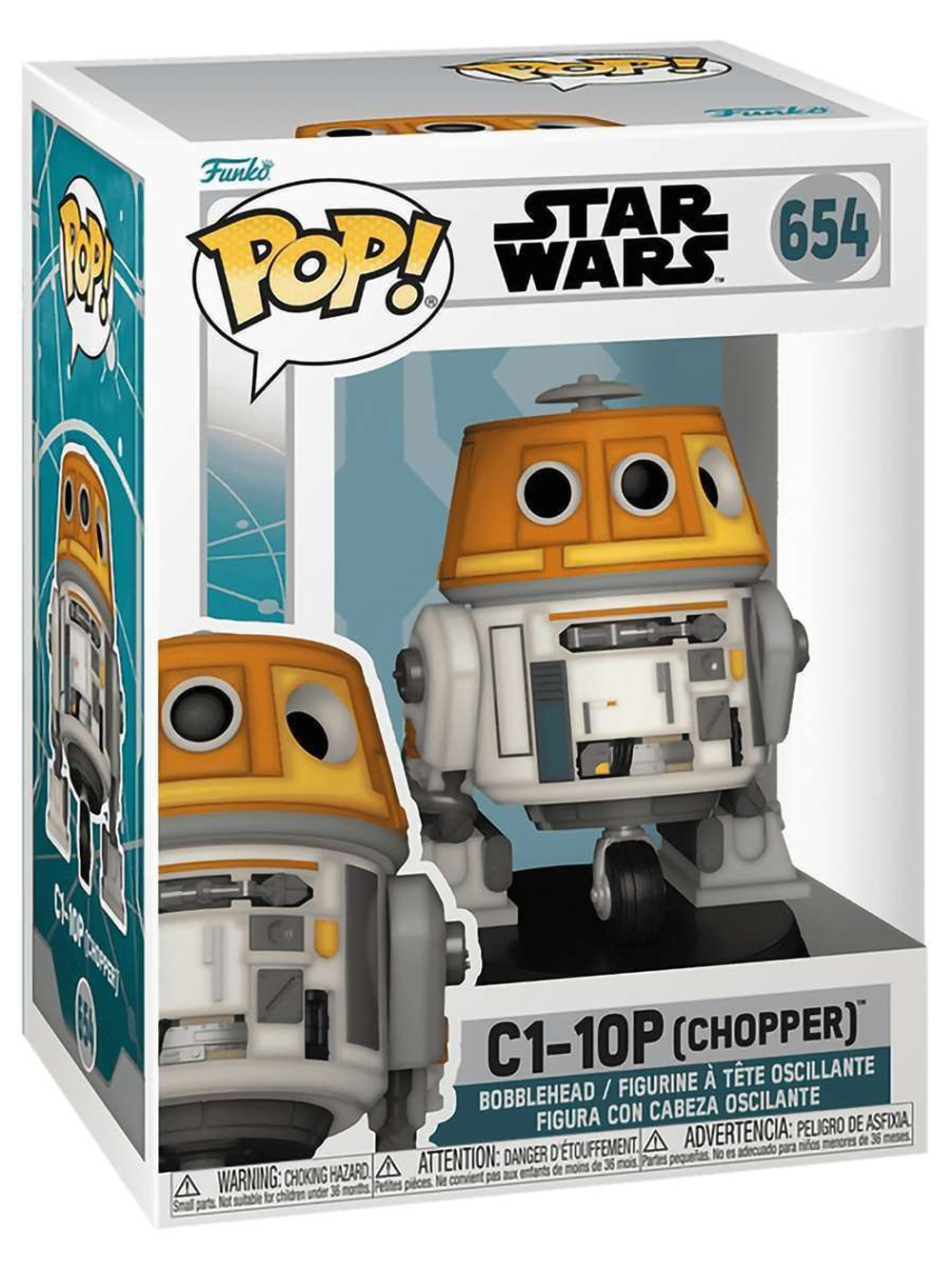 Фигурка Funko POP! Bobble Star Wars Ahsoka C1-10P (Chopper) (654) 72179