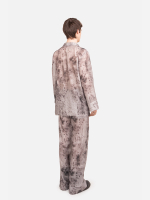 Рубашка "Тенета" в пижамном стиле. Серая