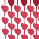 Занавес фольгированный «Сердце» ш1м, в2м (матовый), красный