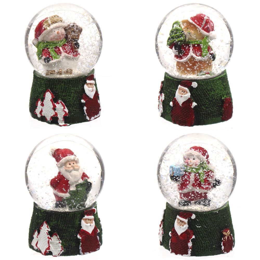 GAEM Фигурка декор в стекл шаре "Дед Мороз/Снеговик/Мишка", D 4.5 см, L4,5 W4,5 H6 см, 4в.
