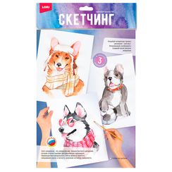 Набор для творчества Скетчинг акварелью Собаки на прогулке Рн-041 Lori в Екатеринбурге