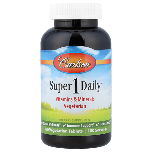 Carlson, Super 1 Daily®, 180 вегетарианских таблеток