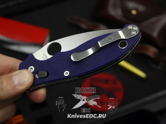 Складной нож Spyderco Manix 2 101GPDBL2 c клинком из стали CPM-S110V, рукоять G10