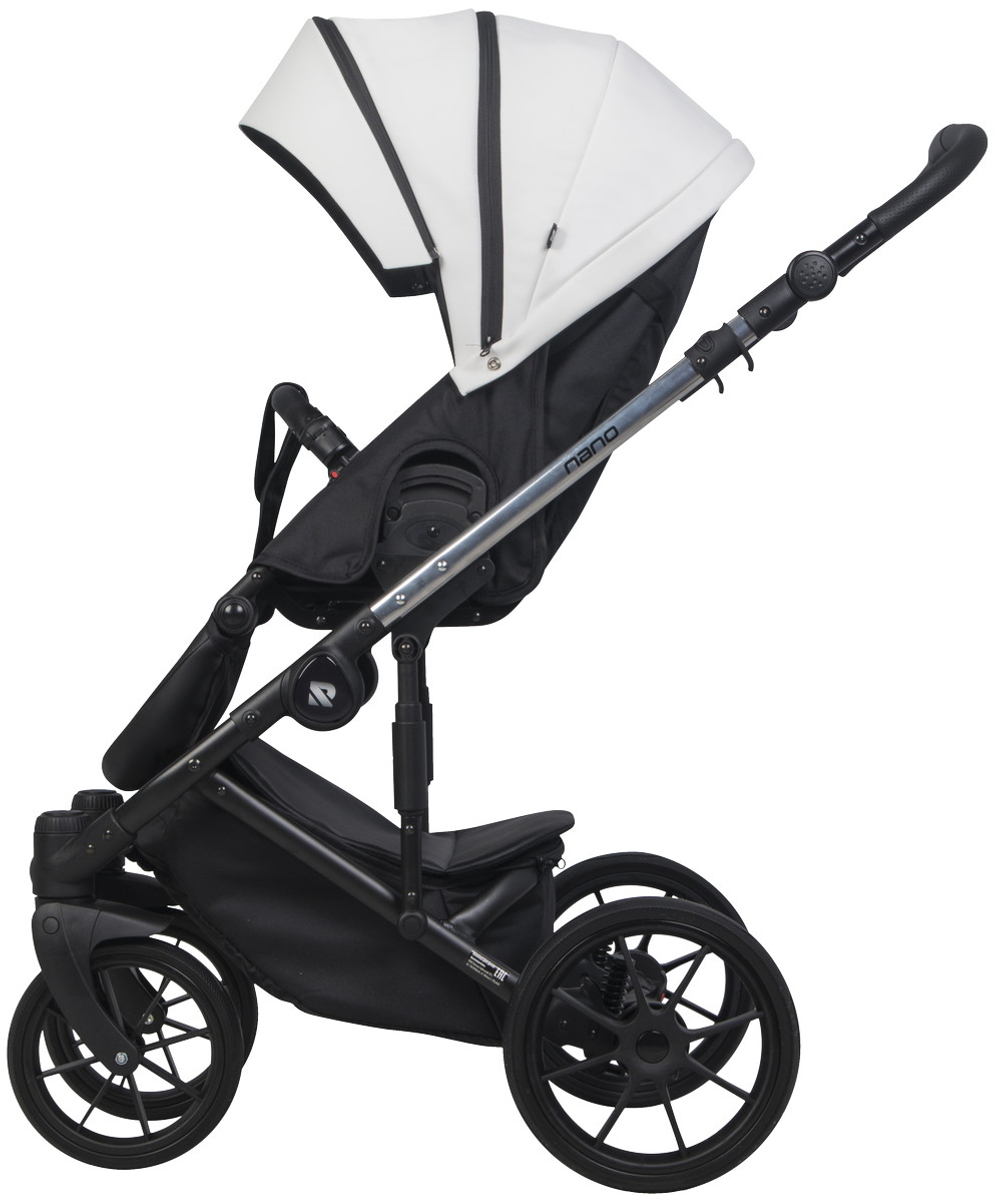 Детская коляска Riko Nano Thermo Ecco 3 в 1 с автокреслом Rant Cruise Grey 02 White (белый)