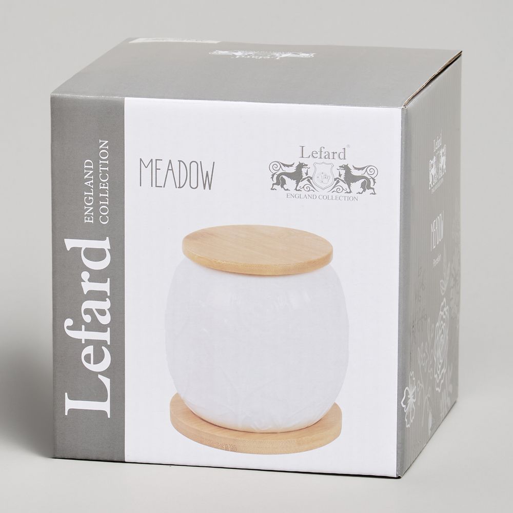 БАНКА LEFARD "MEADOW" С ДЕР.КРЫШКОЙ НА ДЕР.ПОДСТАВКЕ 10*11,5 СМ 600 МЛ