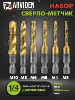 Метчики по металлу набор