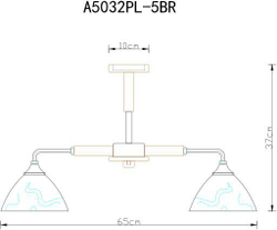 Люстра на штанге Arte Lamp A5032PL-5BR