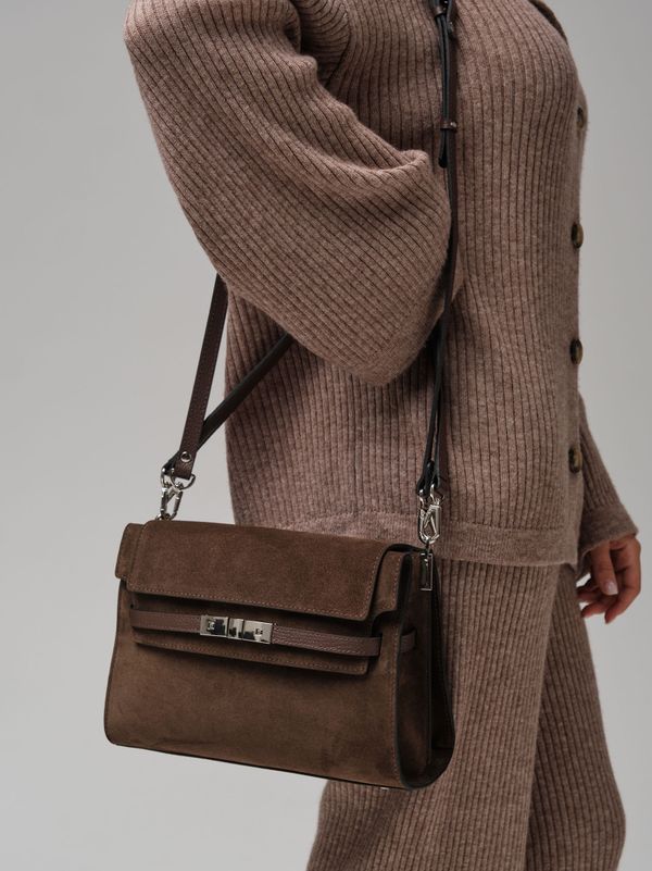Замшевая сумка Rachel DBR 31361 кофе