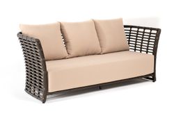 "Валенсия" диван из искусственного ротанга трехместный, цвет бронзовый