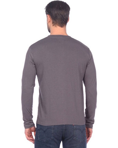 Футболка длинные рукава серая 160г/м2