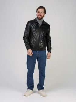Куртка кожаная натуральная с капюшоном