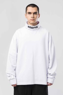 Водолазка оверсайз Rollneck Wide Coderedneck белая