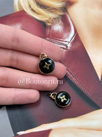 Подвеска ЛВ золото с чёрной эмалью