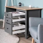 Стол письменный Сага 120х56х76,7 см, серый/ясень