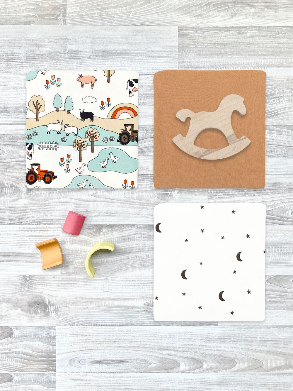 Сет из 3х пелёнок Mjölk Ферма/Camel/Ночное Небо