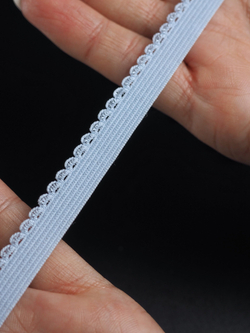 Резинка бельевая нежно-голубая ажурная ширина 9 мм (с учетом фестона)