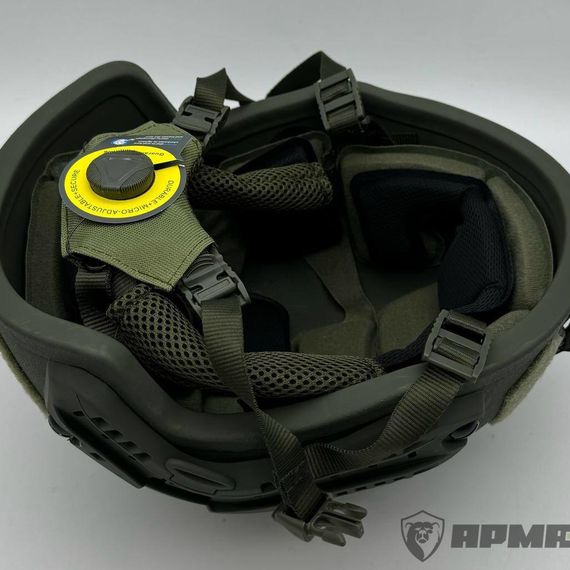 Шлем FAST Ops-Core без ушей с системой регулировки Венди, олива