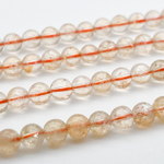 "Цитрин" бусины, диаметр 6-6,2 мм, цена за 16 шт (1/4 нити)