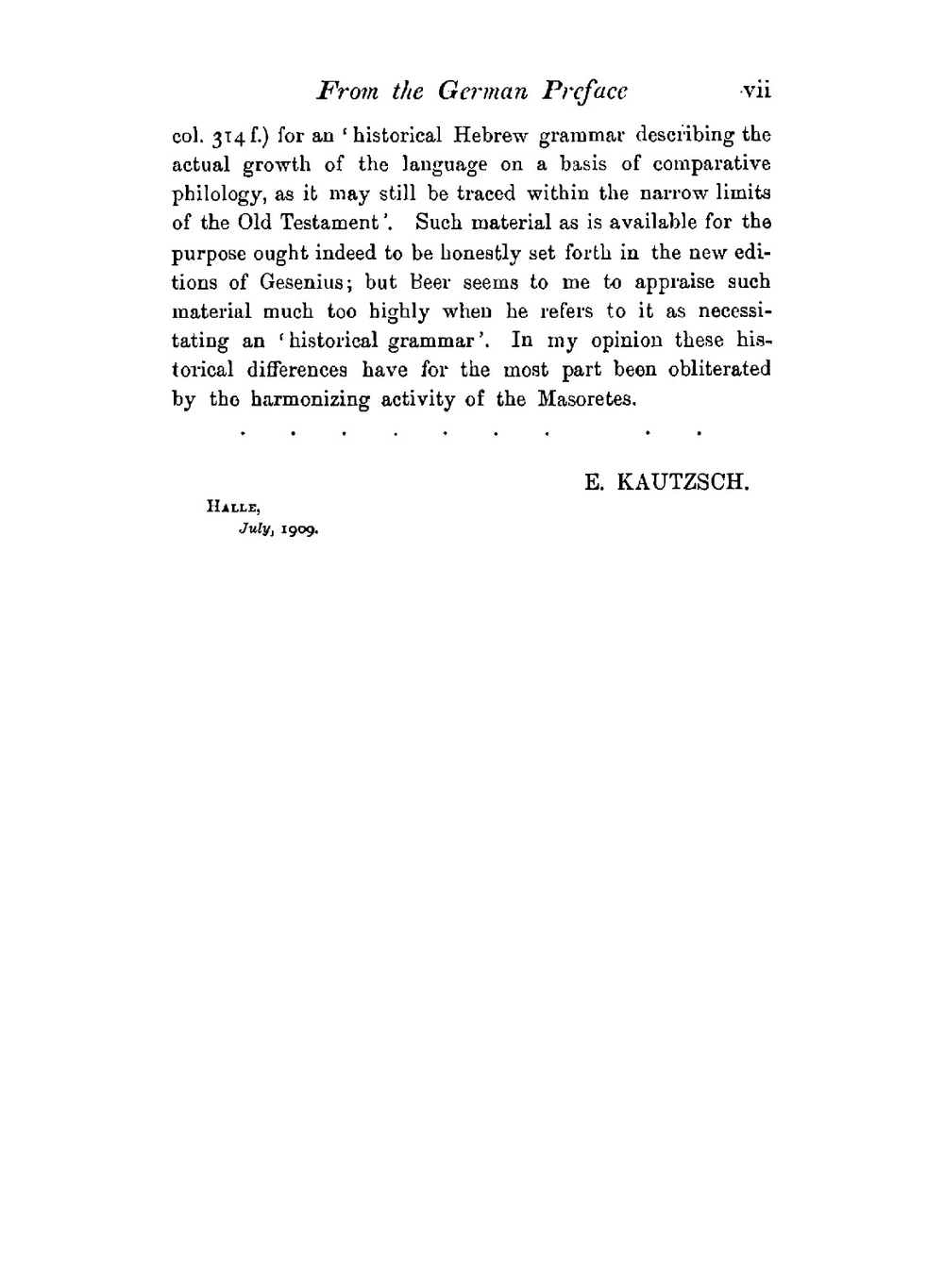 Gesenius' Hebrew Grammar | Kautzsch Emil