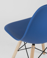 Стул Eames Style DSW синий x4 (разборный каркас)