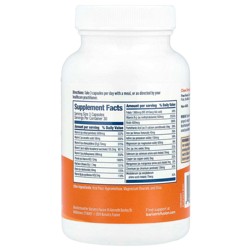 Bariatric Fusion, Мультивитамины с высоким содержанием ADEK, 90 капсул