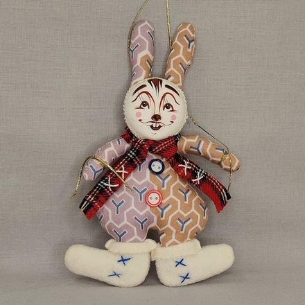 Ёлочная игрушка Кролик в валенках