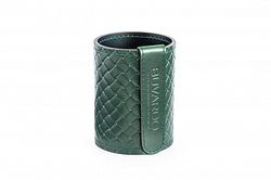 Набор подарочный из кожи FG Green treccia/черный 9 предметов