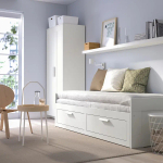 Кушетка с 2 ящиками - IKEA BRIMNES/БРИМНЕС ИКЕА, 57х205х86 см, белый