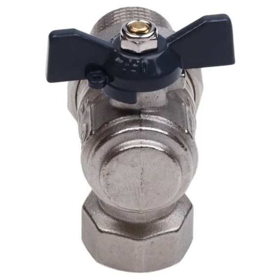 Кран шаровой AQUALINK со сгоном угловой FM 1/2 LU B гайка-штуцер бабочка (100/10) купить в Москве и Московской области по низкой цене с доставкой по России — (1) Кран шаровой AQUALINK со сгоном угловой FM 1/2 LU B гайка-штуцер бабочка (100/10) — (1)