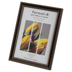 Фоторамка FA Кружево 15х21 пластиковая со стеклом чёрный | FA фототовары